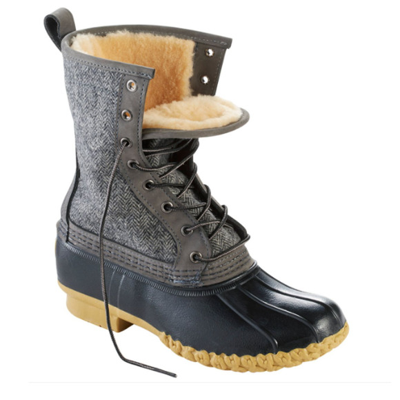 L.L. Bean Shoes Ll Bean Shearlinglined Herringbone Maine Duck Boots